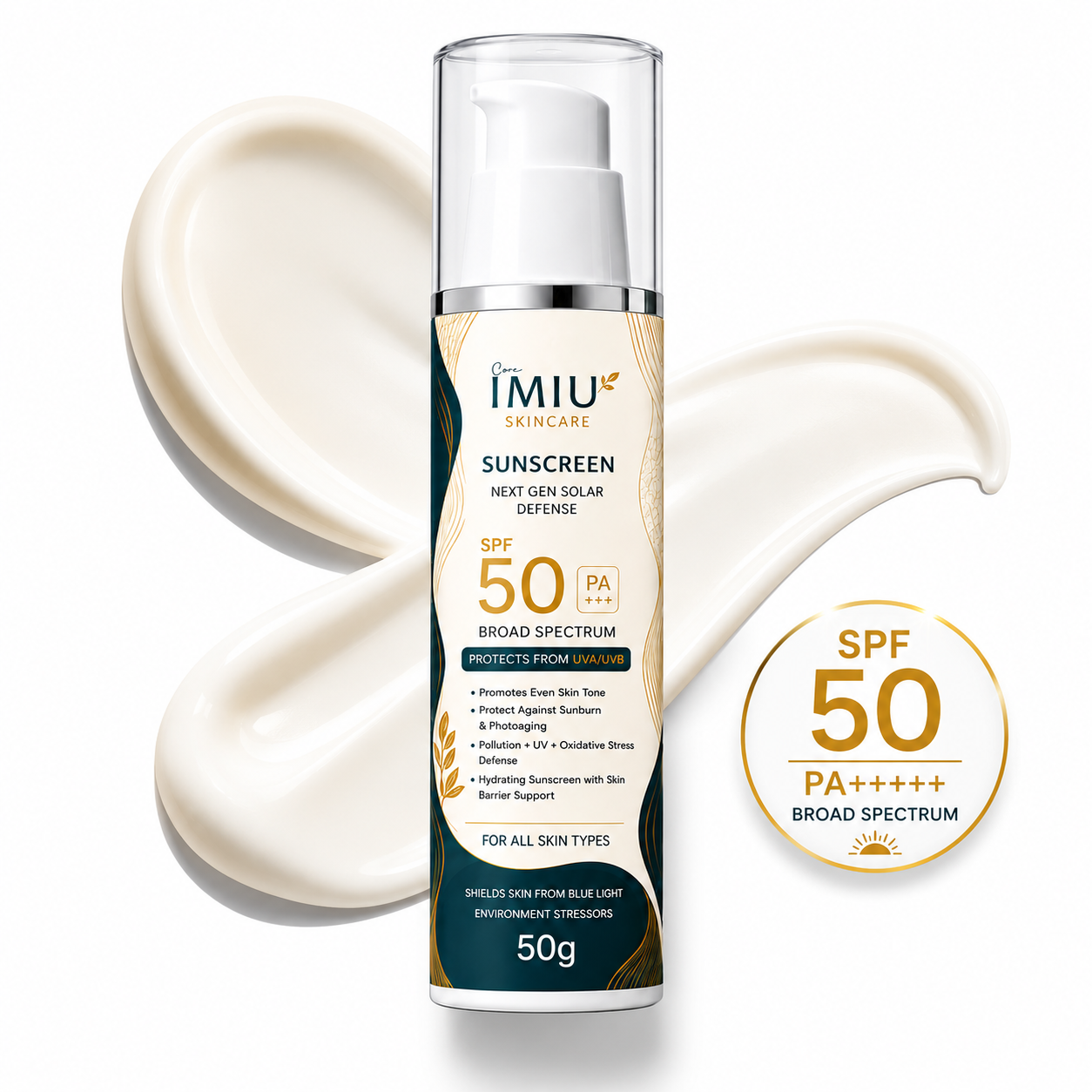 Care IMIU Sunscreen SPF 50 PA++++ (50g) | Broad Spectrum UVA/UVB Protection